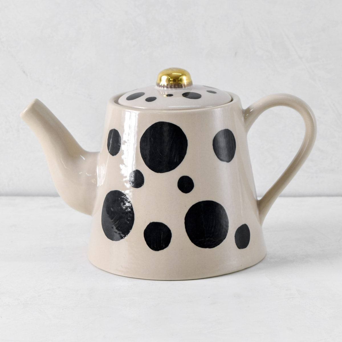 Monique Black Spots Ceramic Teapot - Home Artisan