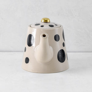 Monique Black Spots Ceramic Teapot - Home Artisan