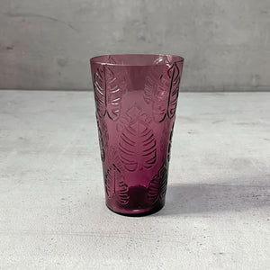 Lovato Plum Monstera Leaf Drinking Glass (Set of 2)