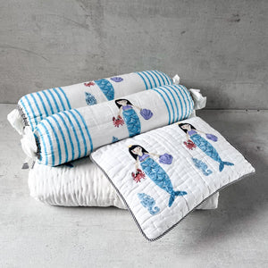 Nerissa Hand Block Print Cotton Quilt Set