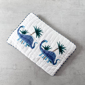 Spike Dinosaur Hand Block Print Cotton Quilt Set