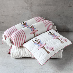 Nerina Ballerina Hand Block Print Cotton Quilt Set