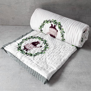 Theodore Hand Block Print Cotton Quilt Set