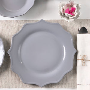 Grey Lotus Dinner Plate - Set of 4