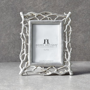 Vera Twig Detail Silver Photo Frame (5x7) - Home Artisan