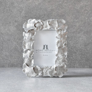 Isaia Silver Gingko Leaf Photo Frame (4x6) - Home Artisan