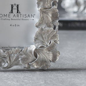 Isaia Silver Gingko Leaf Photo Frame (4x6)