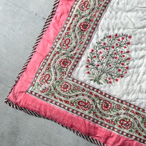 Spring Paisley Hand Block Print Quilt