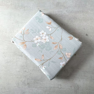 Midori Botanical Print Cotton Linen Duvet Cover - Home Artisan