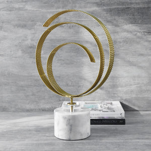 Althea Golden Spiral Sculpture - Home Artisan