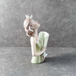 Beverly with a Bouquet Sculpture - Green