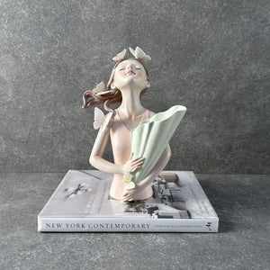 Beverly with a Bouquet Sculpture - Pink