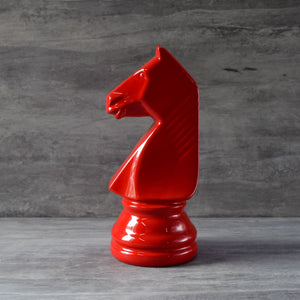 Chess Horse Sculpture - Red