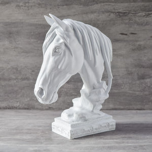 Elwood Horse Sculpture - White