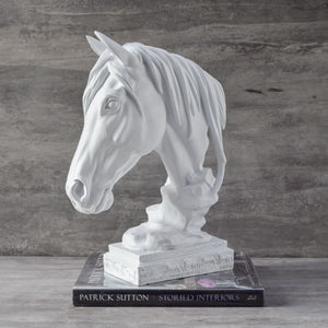 Elwood Horse Sculpture - White - Home Artisan