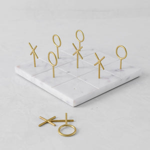 Niamh Ivory and Gold Tic-Tac-Toe Set - Home Artisan