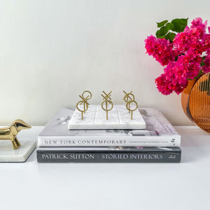 Niamh Ivory and Gold Tic-Tac-Toe Set