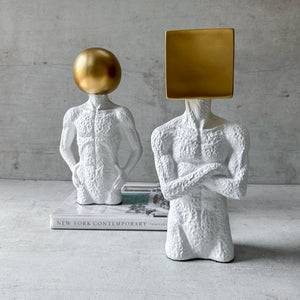 Massimo Cube Head Sculpture