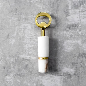 Irving Marble and Brass Bottle Opener - Home Artisan