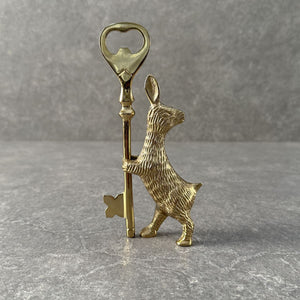 Tobias Brass Rabbit Bottle Opener