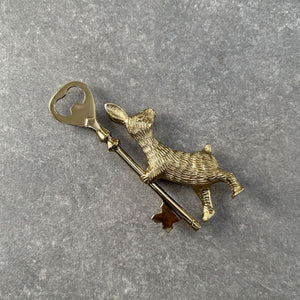 Tobias Brass Rabbit Bottle Opener