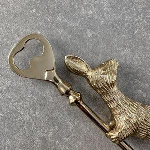 Tobias Brass Rabbit Bottle Opener