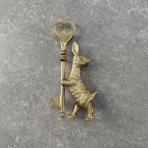 Tobias Brass Rabbit Bottle Opener