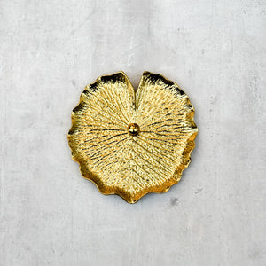 Lotus Leaf Ceramic Wall Sculptures - Set of 3