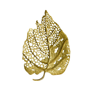Golden Birch Leaves Wall Decor - Set of 2 - Home Artisan