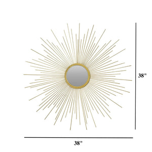 Aurora Snow Flake Golden Mirror - Home Artisan