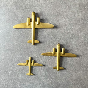 Langley Golden Plane Wall Sculpture
