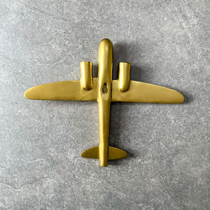 Langley Golden Plane Wall Sculpture