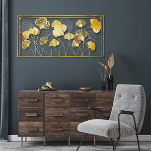 Aemond Gingko Leaf Golden Wall Decor