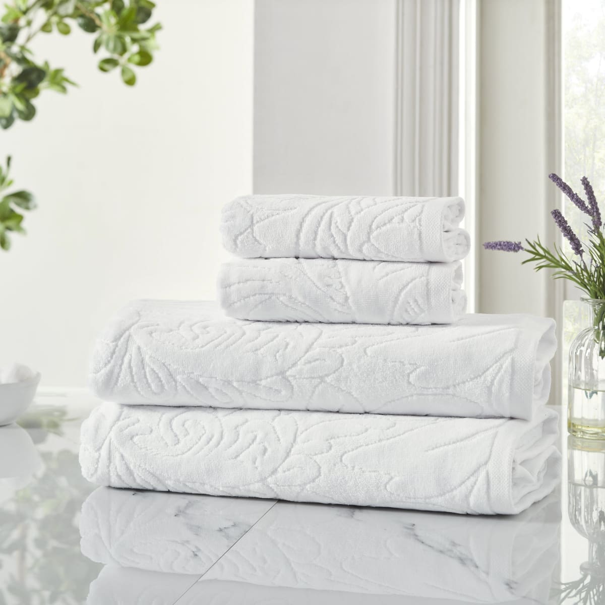 Accent Towel Set (White) - Home Artisan
