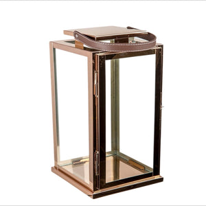 Harrington Rose Gold Stainless Steel Lantern (Small) - Home Artisan_4