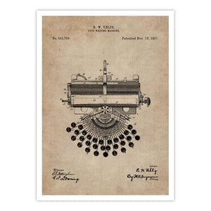 Patent Document of a Type Writing Machine - Home Artisan
