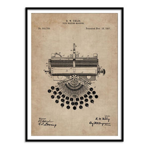 Patent Document of a Type Writing Machine - Home Artisan