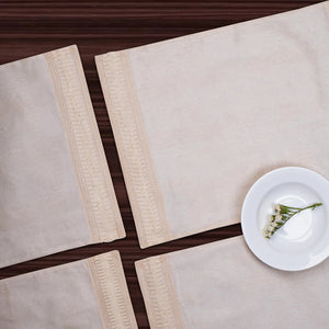 Lace Cream Placemats (Set of 4) by Veda Homes - Home Artisan