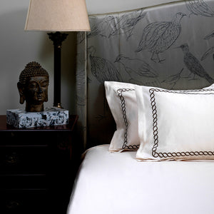 Petals Cream Cotton Sateen Bed Sheet by Veda Homes