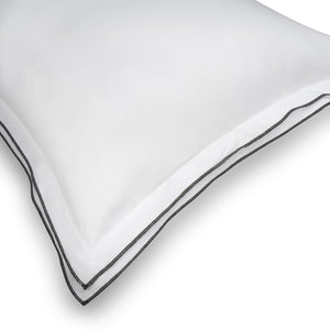 Waves White Cotton Sateen Bed Sheet by Veda Homes