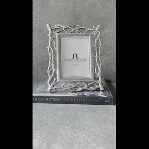 Vera Twig Detail Silver Photo Frame (5x7)