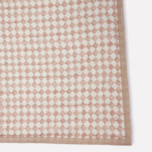 Checker Blush Linen Bedspread by Sanctuary Living - Home Artisan