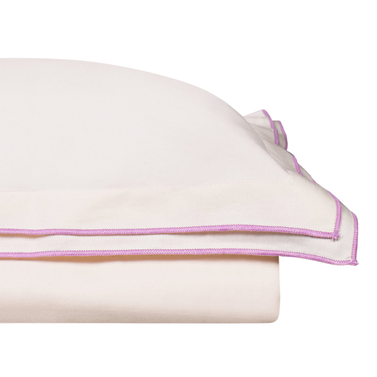 Waves Cream Cotton Sateen Bed Sheet by Veda Homes