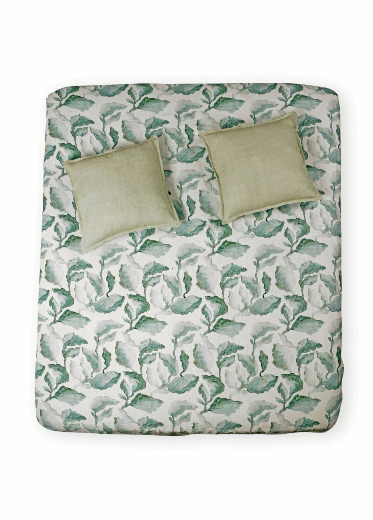 Cascade Teal Linen Bedspread by Sanctuary Living - Home Artisan