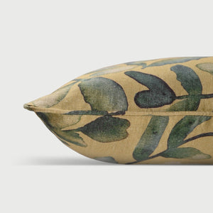 Flora Ochre Linen Cushion Cover by Sanctuary Living - Home Artisan