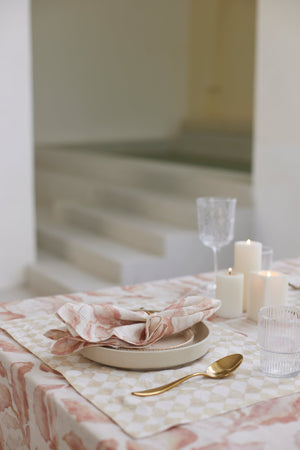 Cascade Blush Table Mat (Set of 2) by Sanctuary Living - Home Artisan