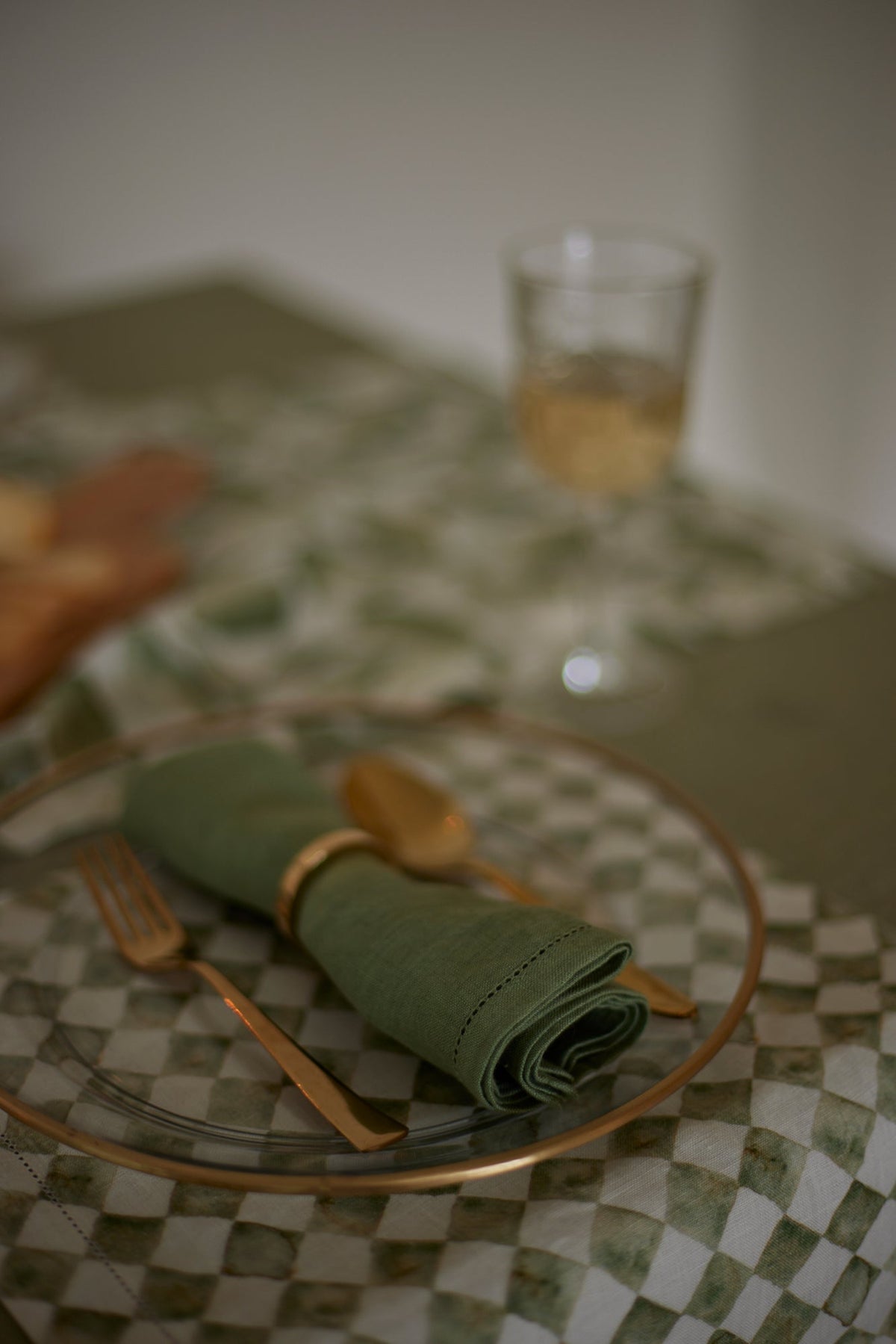 Checker Green Table Mat (Set of 2) by Sanctuary Living - Home Artisan