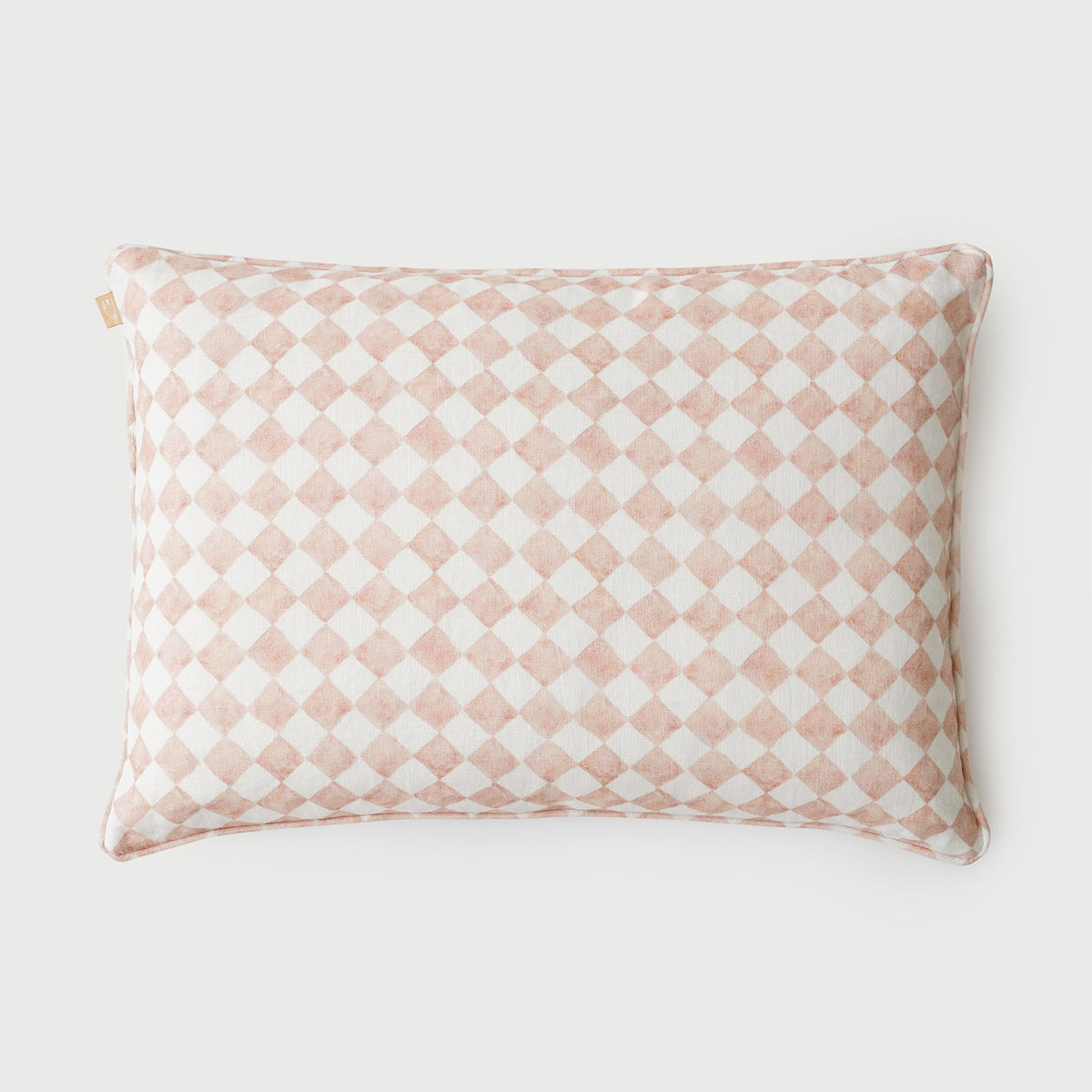 Checker Blush Oblong Cushion Cover by Sanctuary Living - Home Artisan