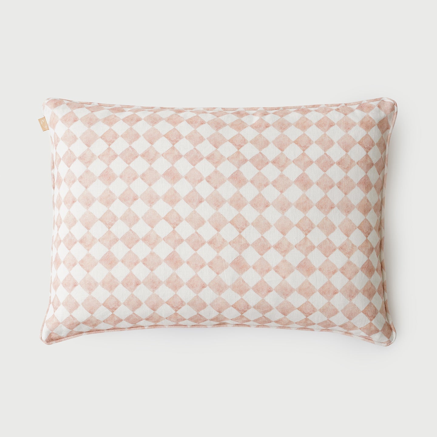 Checker Blush Oblong Cushion Cover by Sanctuary Living - Home Artisan