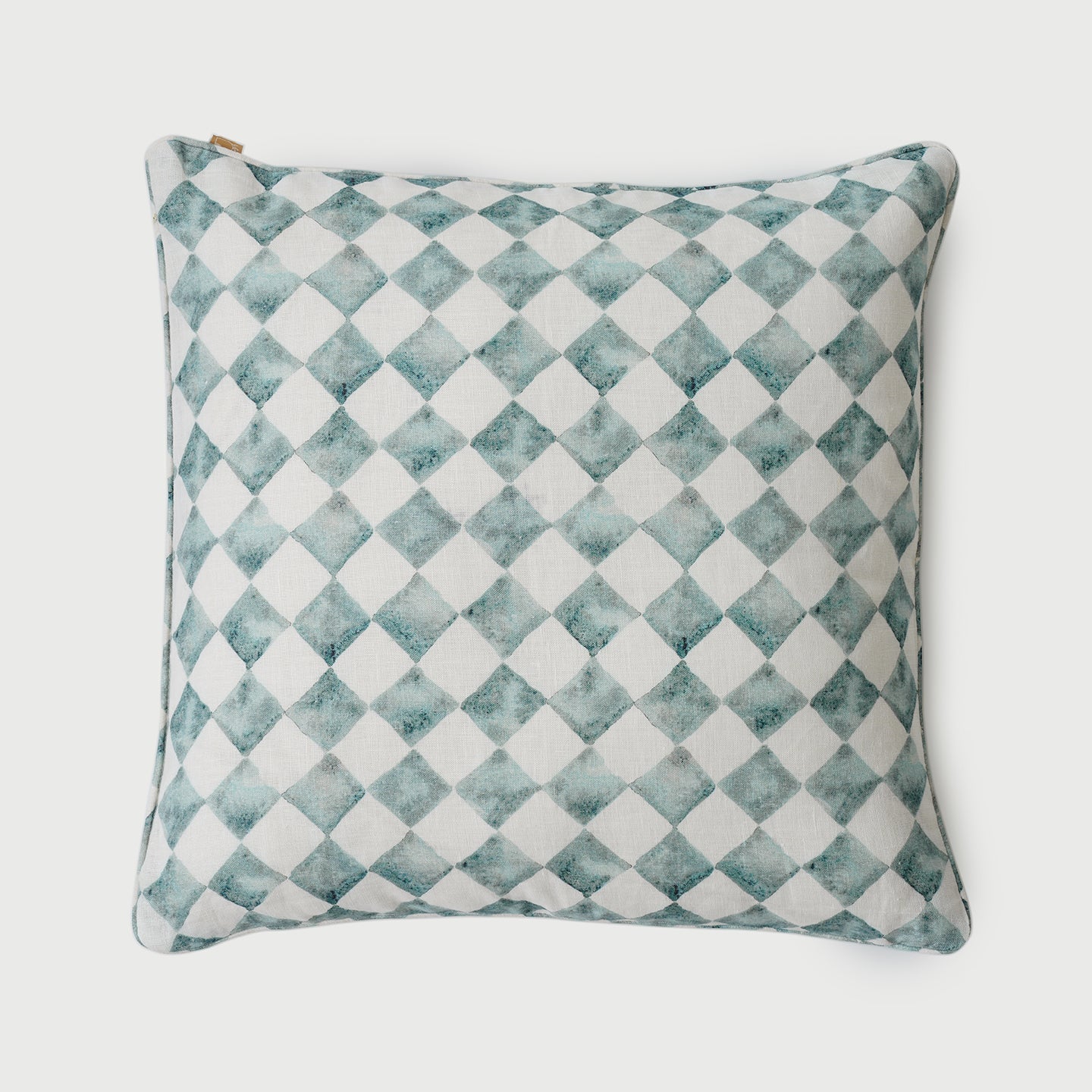 Checker Blue Cushion Cover by Sanctuary Living - Home Artisan
